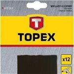 Topex adezive 11 mm x 250 mm negru 12 buc 42E173, Topex