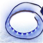 Banda LED Inter-Tech albastra 30cm Molex