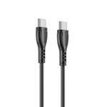 Cablu de date/incarcare Borofone, BX51 USB Type-C to USB Type-C, 1M 60W, Negru, Borofone
