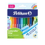 Carioci Colorella Star C302, 12culori/set, varf 0,8mm, pastel, Pelikan