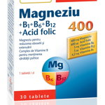 Magneziu plus B1, B6, B12 si Acid folic DoppelHerz 30 tablete (TIP PRODUS: Suplimente alimentare, Concentratie: 400 mg), DoppelHerz