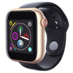 Ceas Smartwatch Techstar® Z6, 1.54inch IPS LCD, Bluetooth 3.0 + EDR, Cartela SIM, MicroSD, Monitorizare Somn, Auriu