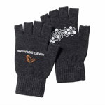 Knitted Half Finger Glove Dark Grey Melange Marime L, Savage Gear