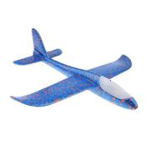 Avion din polistiren, 47 cm, cu led, albastru, 