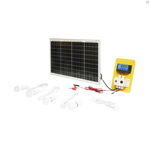 Set panou solar 50W fotovoltaic monocristalin regulator 10A 2xUSB 12/24V 4 becuri LED 9W Breckner Germany, PY87496, Breckner Germany