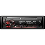 Pioneer Radio MP3 auto Pioneer MVH-S320BT, 1DIN, Bluetooth, Spotify, 4x50W, USB, compatibil cu dispozitive Android, taste Rosu, display Alb, Pioneer