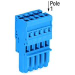 1-conductor female plug; 4 mm²; 11-pole; 4,00 mm²; blue, Wago