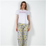 Pantaloni de pijama din bumbac cu imprimeu 23MUR13002, FARA BRAND