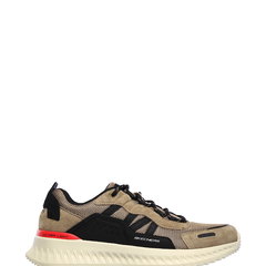 Skechers, Pantofi sport cu finisaj rezistent la apa si garnituri de piele intoarsa Bionic, Negru, Maro taupe, 43