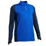 Bluză cu fermoar scurt Fotbal T900 Albastru-Bleumarin Copii, KIPSTA