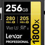 LEXAR SDXC Pro 1800x U3 UHS-II R280/W210 (V60) 256GB