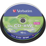 CD-RW VERBATIM VB010201, 12x, 0.7GB, 10 buc