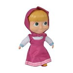 Papusa cu corp moale si hainute albe, 23 cm, +3 ani, Masha and the Bear