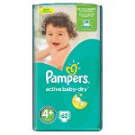 Scutece Pampers 4 Active Baby 9-20kg (62)buc, Pampers 