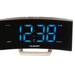 Radio cu Ceas, Ecran Digital, Alimentare cu Baterii, Modern, FM, Negru/Gri, Blaupunkt