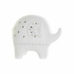 Lampă de masă DKD Home Decor Elefant Porțelan Alb LED 220 V 25W (22 x 12 x 19 cm), DKD Home Decor