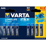 Baterie alcalina R3 AAA 8 buc/blister High Energy Varta VE-VARTA-4903SO