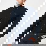 Camasa slim fit de bumbac cu logo brodat