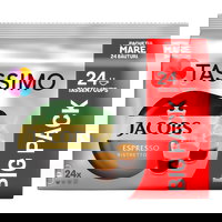 Cafea capsule, Jacobs Tassimo Espresso Ristretto, big pack 24 buc x 50 ml, 24 buc, 192 g