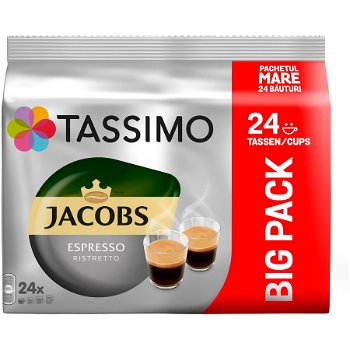 Capsule cafea TASSIMO Jacobs Ristretto Big Pack, 24 capsule, 192g
