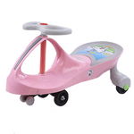 PlasmaCar pentru copii fara pedale Malplay Pink cu volan rotativ 360 grade roti luminoase din cauciuc scaun ergonomic suport pentru picioare aderent recomandat copiilor de la 2 ani, MalPlay