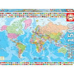 Puzzle Mapamund politico, 1500 piese