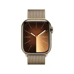 APPLE Watch Series 9, GPS + Cellular, 45mm Gold Stainless Steel Case, Gold Milanese Loop