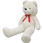 Ursuleț de pluș moale de jucărie XXL, alb, 85 cm