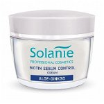 Solanie Crema hidratanta cu biotina pentru ten gras Aloe Ginkgo 50ml, Solanie