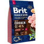 Brit Premium By Nature, Junior Large Breed, L, Pui, hrană uscată câini junior, 3kg, Brit