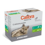 Calibra Cat Pouch Premium Sterilised Multipack 12 x 100 g, Calibra