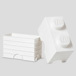 Cutie depozitare LEGO 1x2 alb
