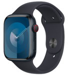 Apple Watch 9, GPS, Cellular, Carcasa Midnight Aluminium 45mm, Midnight Sport Band - S/M, Apple