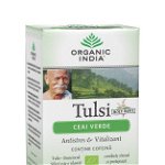 ORGANIC INDIA Ceai Verde Tulsi (Busuioc Sfant) | Antistres Natural & Vitalizant, ORGANIC INDIA