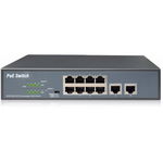 Comutator, Digitus, Fast Ethernet PoE, Gri