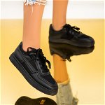 Pantofi Sport, culoare Negru, material Piele ecologica, Plasa - cod: P7255, ABC