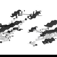 Banca multifunctionala cu set gantere din cauciuc 108kg Gorilla Sports, Gorilla Sports