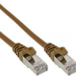 Cablu inline Patchcord SF/UTP Cat.5e, brązowy 0.3m (72533K), InLine