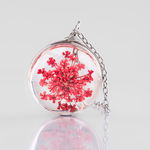 Pandantiv floare rosie Red passion (inox), FelicityStore?