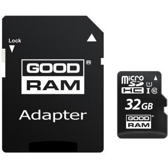 Card de memorie microSDHC Goodram 32GB,UHS I,cls 10 + adaptor, GOODRAM