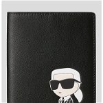 Karl Lagerfeld, Husa din piele pentru pasaport Ikonik, Negru
