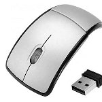 Mouse optic pliabil fara fir, forma ergonomica, intrare USB, 1200DPI, 11 x 6 x 3,5cm, gri, Pro Cart