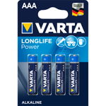 Baterii Varta Longlife Power LR03 AAA alcaline 1.5 V 4 bucati/set, Varta