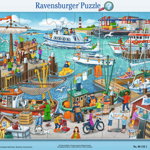 Puzzle Portul cu barci 24 piese Ravensburger, Ravensburger