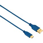 Cablu Date Incarcare Hama Flexibil USB C 0.75m Albastru 4047443342928