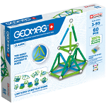 Set de constructie, Geomag, cu magnet, Classic Green Line, 60 piese, Multicolor