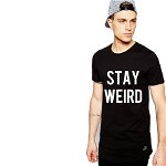 Tricou negru barbati - Stay Wired, theiconic