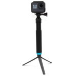 Accesoriu Camera Video de Actiune pentru camere video sport, aluminiu, reglabil, 90cm, Negru, Telesin