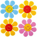 Set flori smiley din fetru