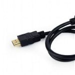 Cablu video Gembird, Switch 3 x HDMI (M) la HDMI (T), 0.5m, rezolutie maxima 4K UHD la 60 Hz, conecteaza 3 dispozitive la 1 TV, indicator LED, Negru, DSW-HDMI-35
